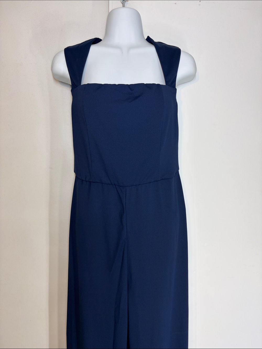 Small HALARA Navy Strapless Square-Neck Women's Jumpsuit New